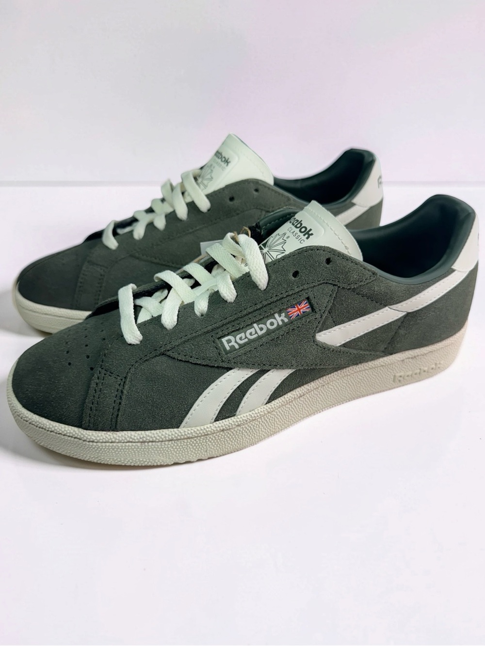 Reebok Club C Grounds UK Green Suede Retro Sneakers Men's 10 - Picture 5 of 11